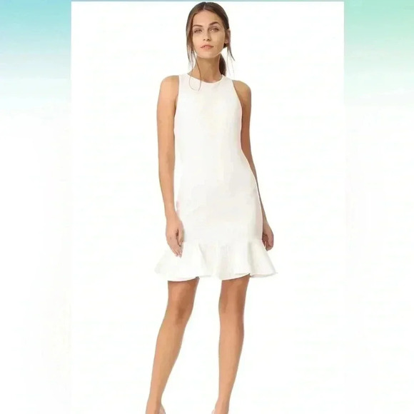 PLEASE READ Halston Heritage Sleeveless High-Neck Fitted Shimmer Cocktail Dress - Picture 6 of 15